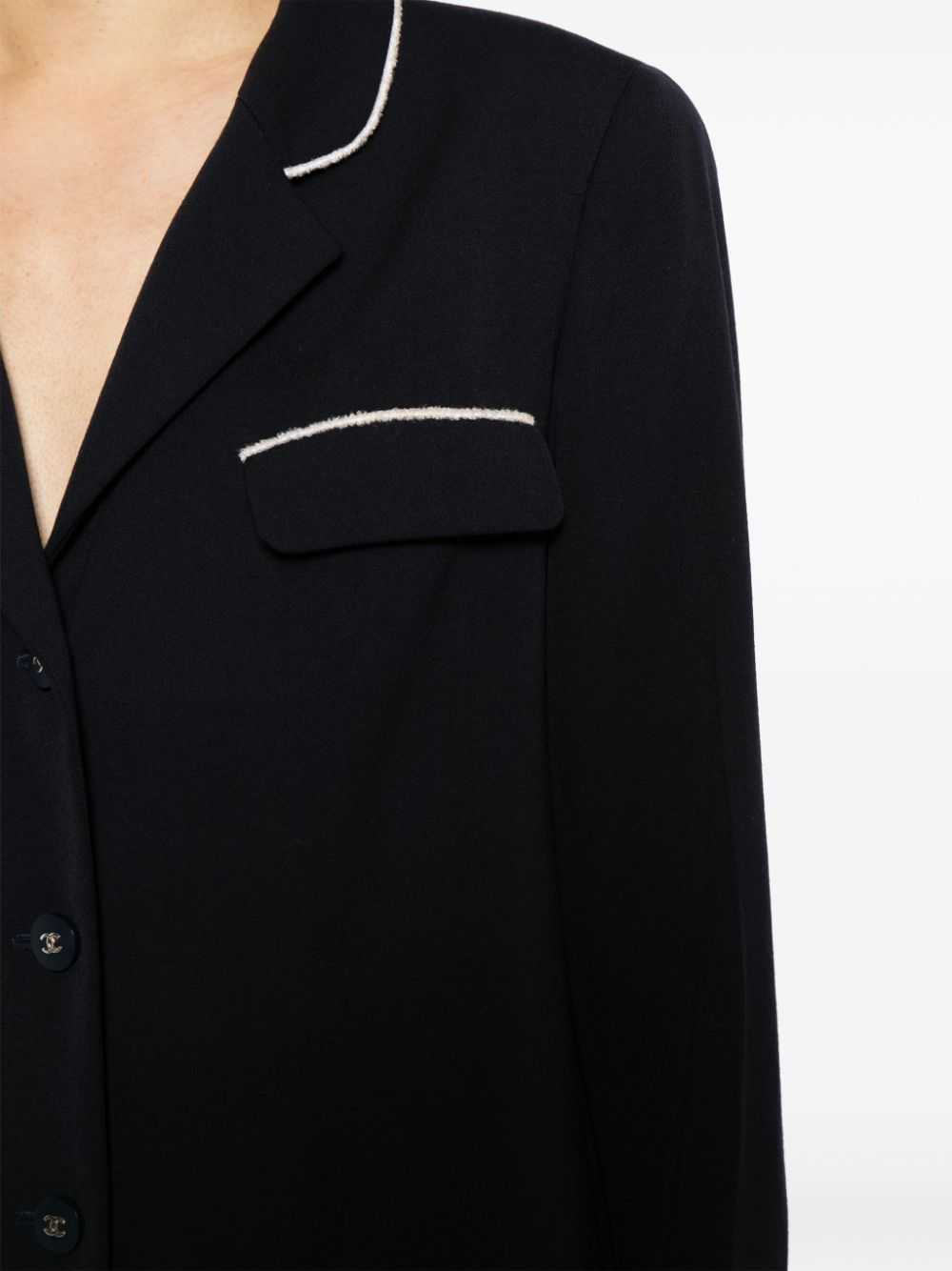 CHANEL Pre-Owned 1998 single-breasted wool coat -… - image 5