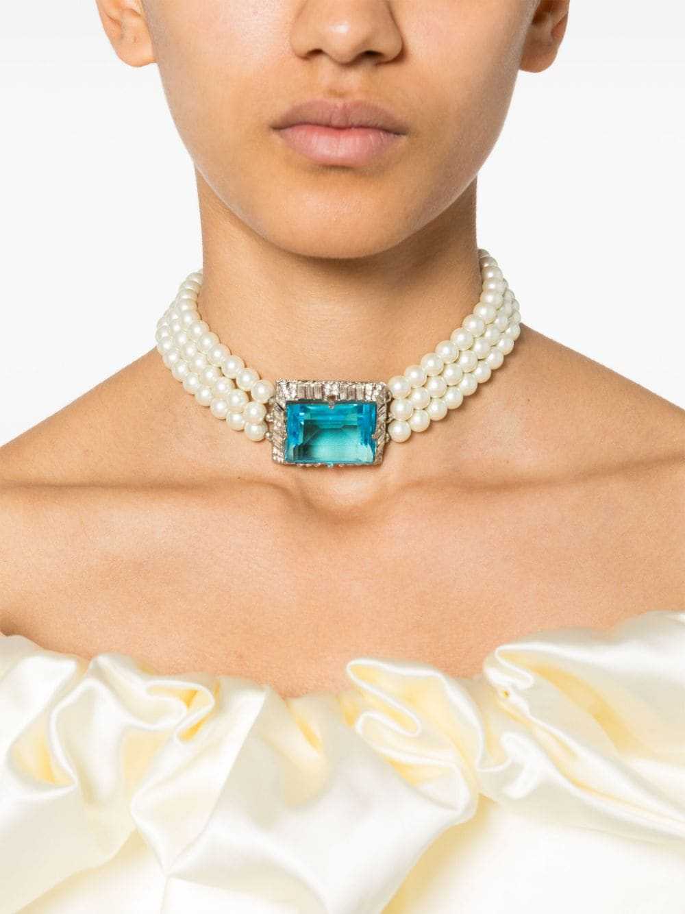 Kenneth Jay Lane pre-owned beaded choker necklace… - image 2