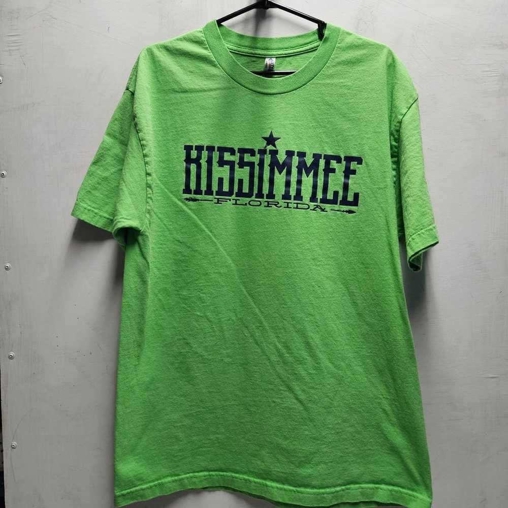 KISSIMMEE Florida vintage lime green graphic tee … - image 2