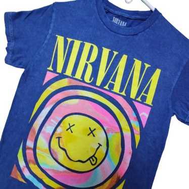 Nirvana Tee Shirt Men's Retro Graphic Electric Bl… - image 1