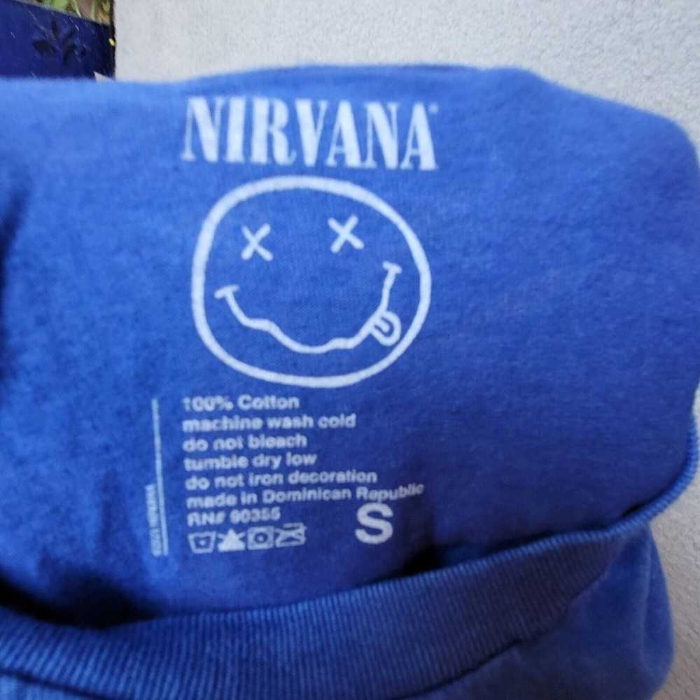 Nirvana Tee Shirt Men's Retro Graphic Electric Bl… - image 5