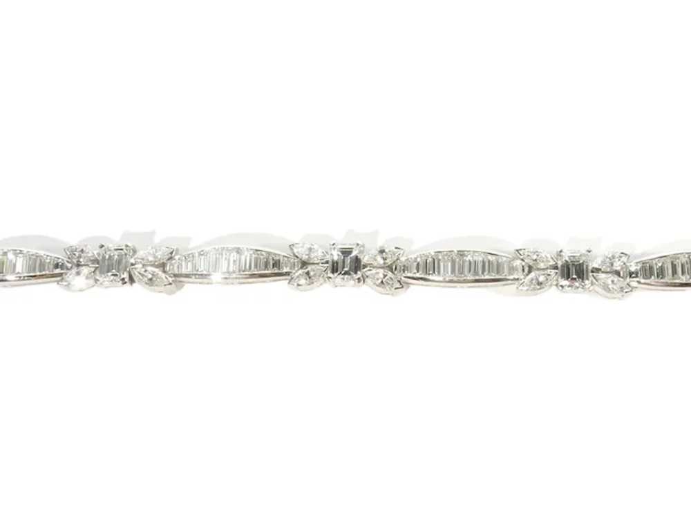 Vintage Stunning Platinum Diamond Bracelet - image 2