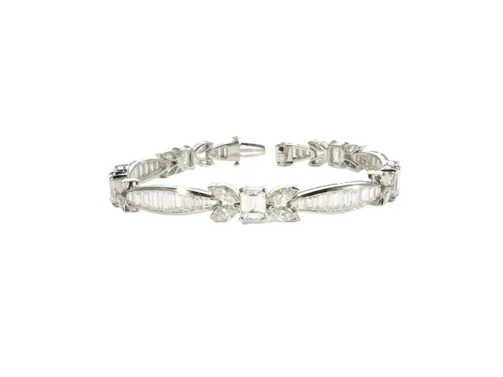Vintage Stunning Platinum Diamond Bracelet - image 5