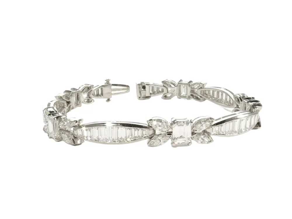 Vintage Stunning Platinum Diamond Bracelet - image 6