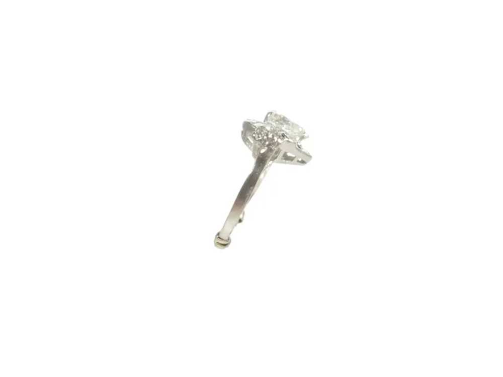 Pear Shape Diamond & Baguette Heart Ring - image 3