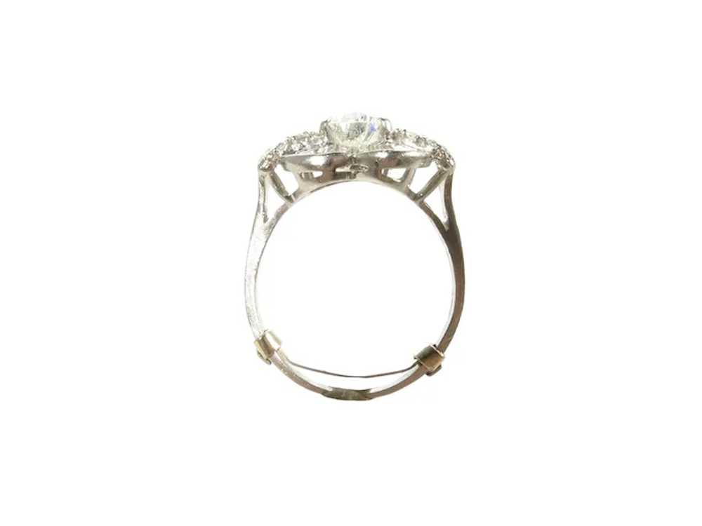 Pear Shape Diamond & Baguette Heart Ring - image 4