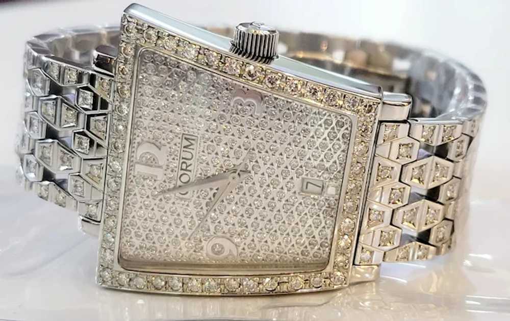 Corum Stainless Steel Watch with Diamonds - image 8