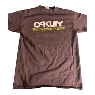 Vintage 90s Oakley T Shirt Thermonuclear Protecti… - image 1