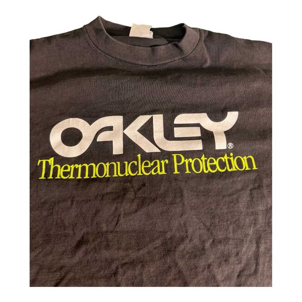 Vintage 90s Oakley T Shirt Thermonuclear Protecti… - image 2