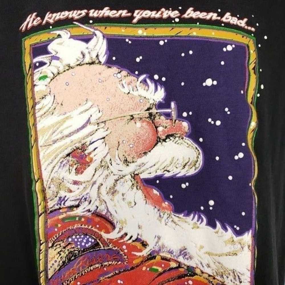 Harley Davidson Santa Claus T Shirt - image 2