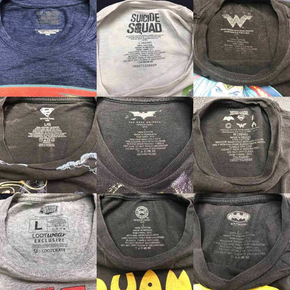 Lot of 20 DC Comics Batman Superman T-Shirt Men's… - image 3