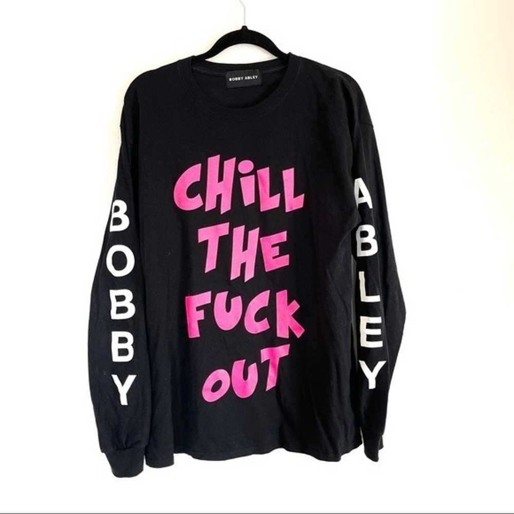 Bobby Abley Unique One of A Kind Printed Long Sle… - image 1