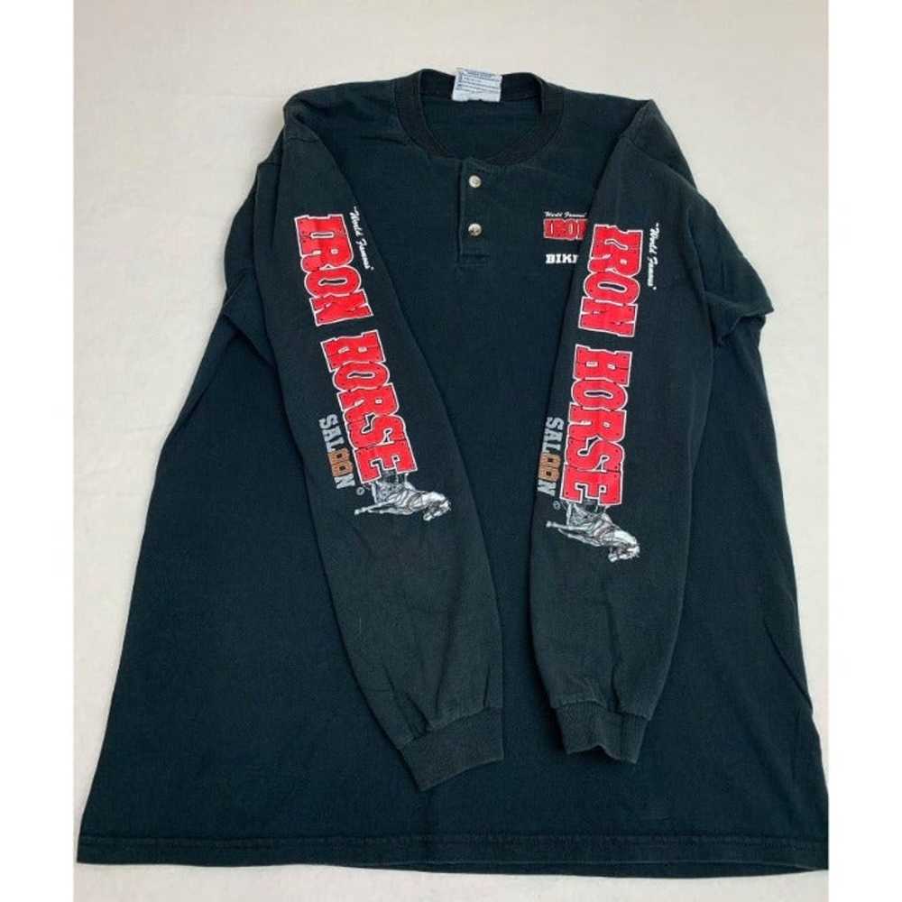 Vintage 90s Iron Horse Saloon Bike Week T-Shirt L… - image 3