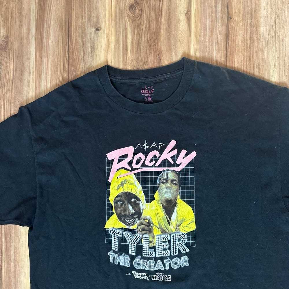 Tyler the creator x Asap Rocky tour tshirt 2015 g… - image 3