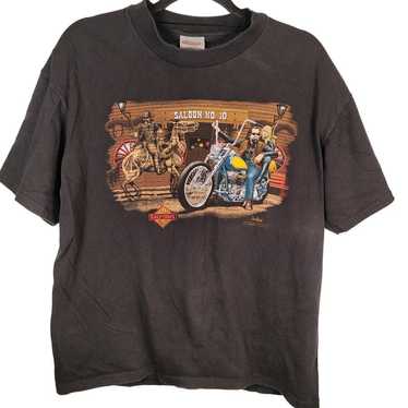 Vintage Vintage 90s Easyriders Cycle Magazine Eagle T Shirt Black