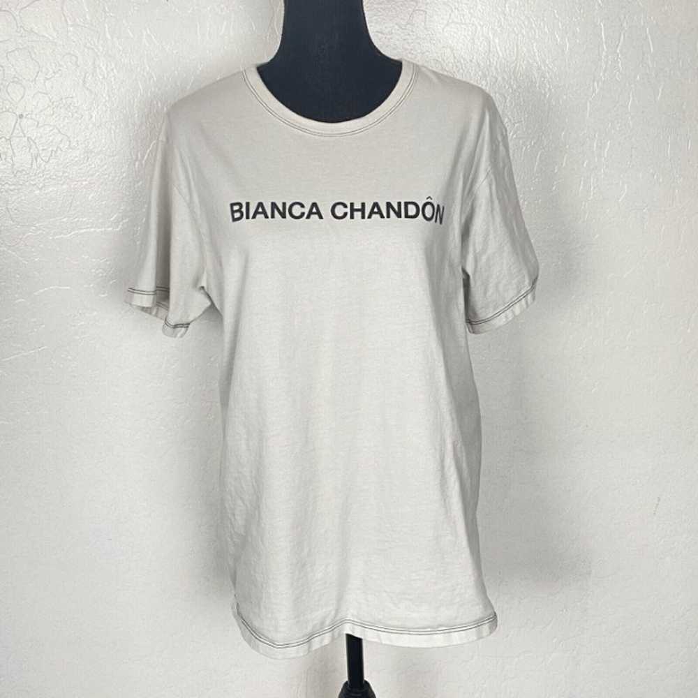 BIANCA CHANDON Short Sleeve Tee White L 55-14 - image 1
