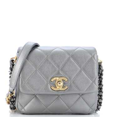 CHANEL Side Note Flap Bag Quilted Lambskin Mini