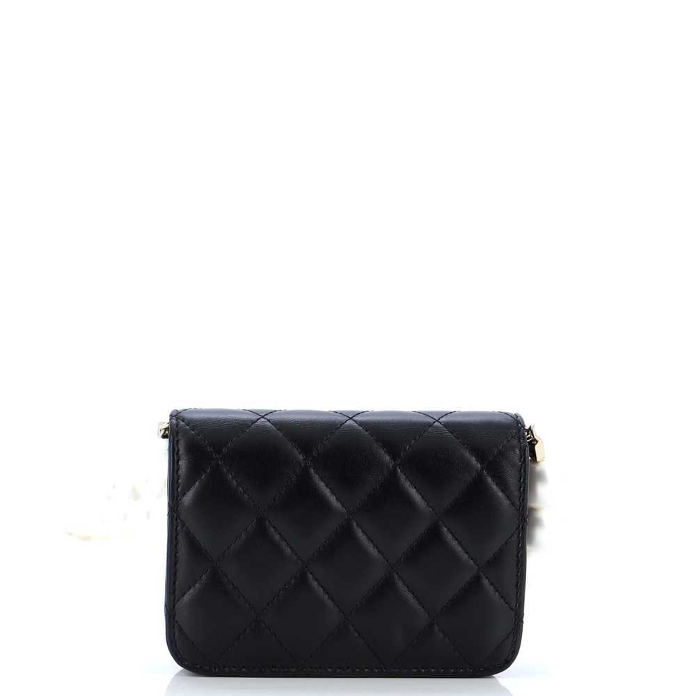 CHANEL Pearl Strap CC Wallet on Chain Quilted Cal… - image 4