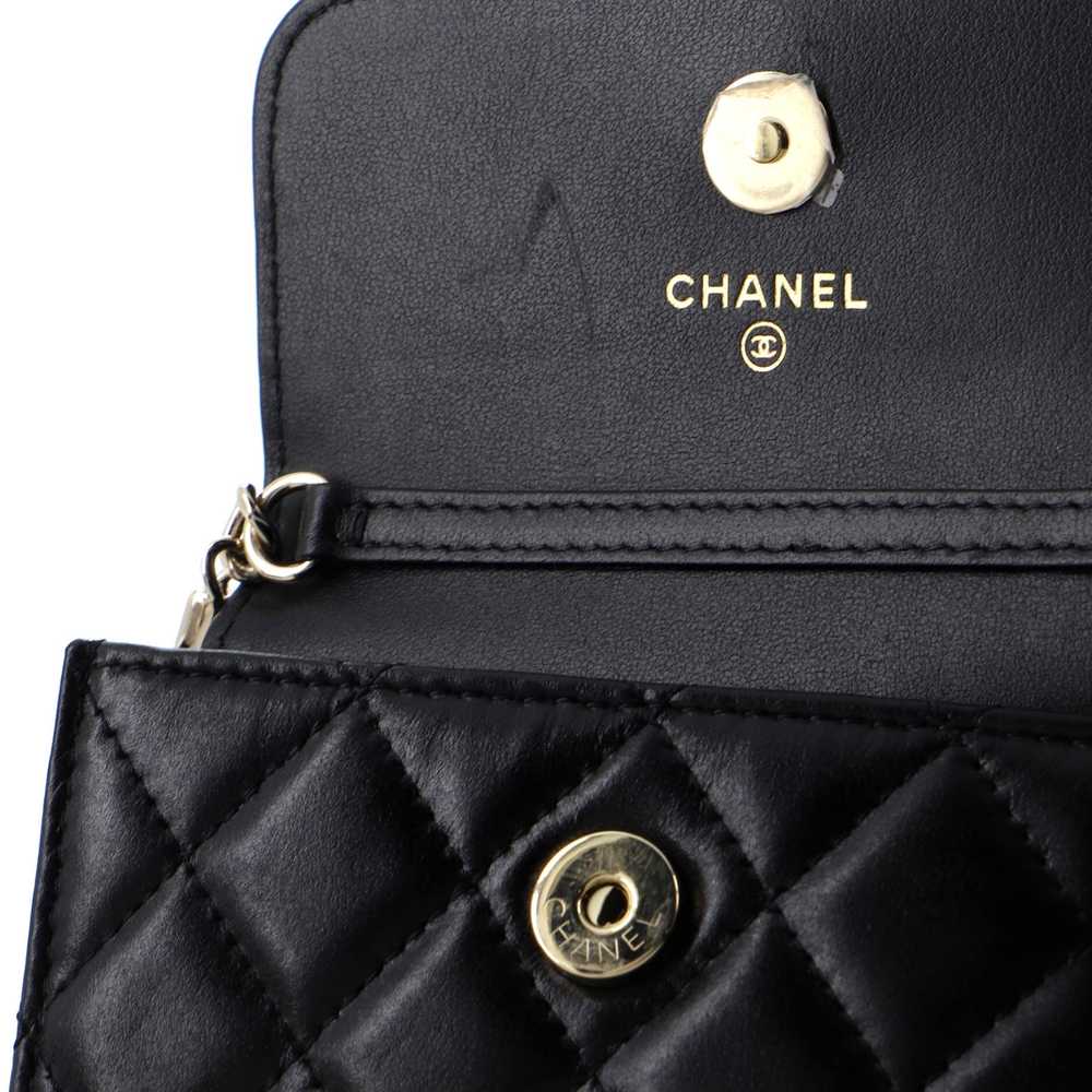 CHANEL Pearl Strap CC Wallet on Chain Quilted Cal… - image 8