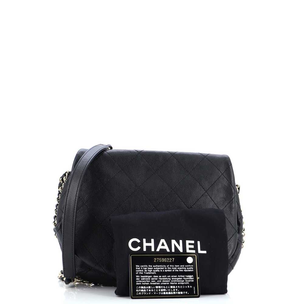 CHANEL Chain Around Saddle Flap Bag Quilted Calfs… - image 2