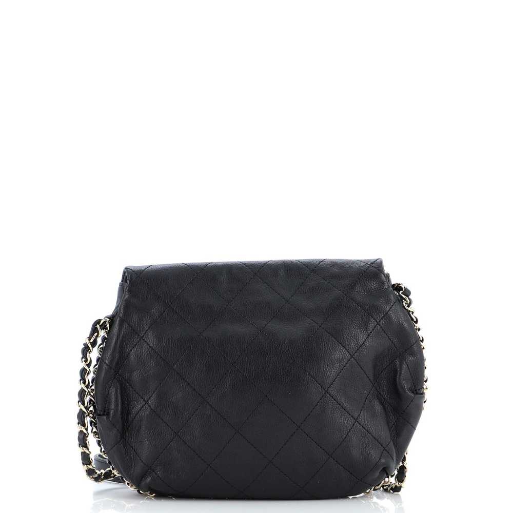 CHANEL Chain Around Saddle Flap Bag Quilted Calfs… - image 4