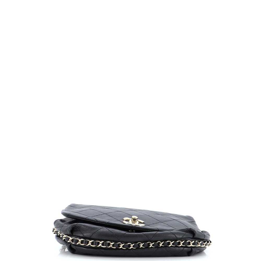 CHANEL Chain Around Saddle Flap Bag Quilted Calfs… - image 5
