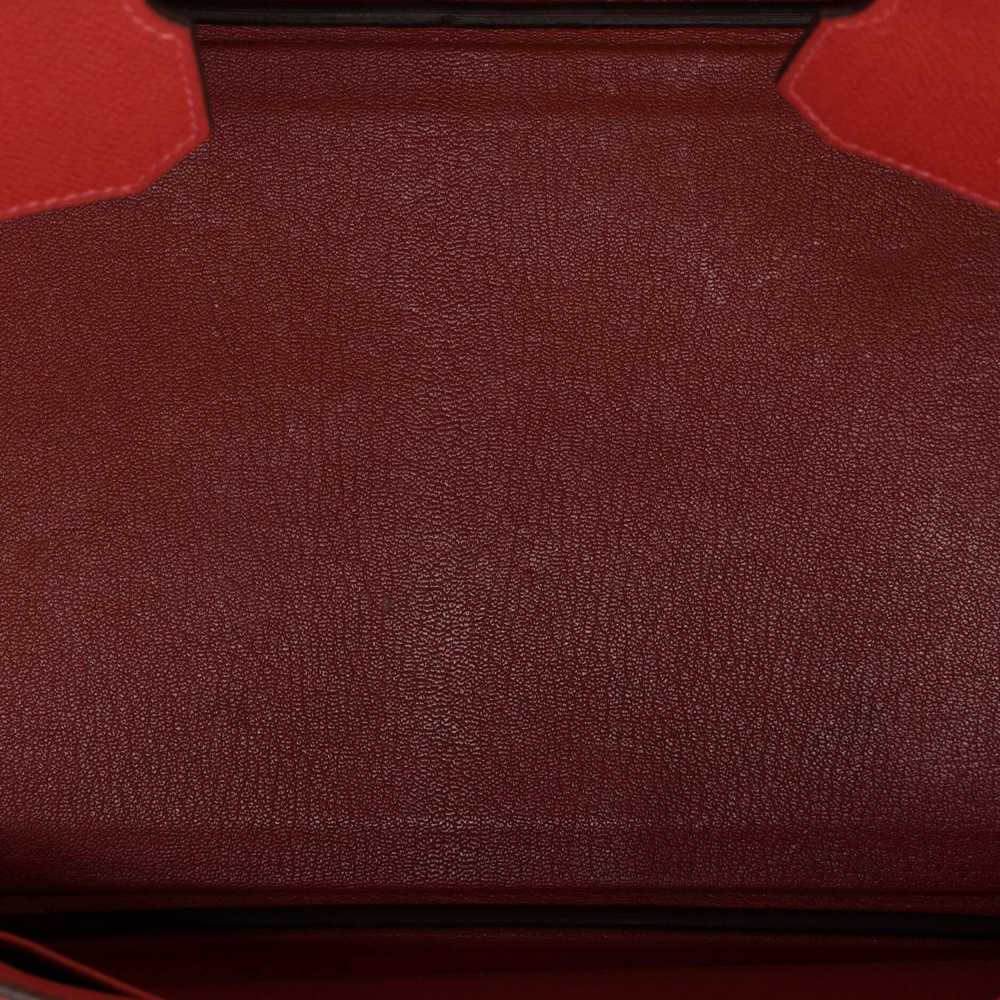 Hermes Birkin Handbag Rouge Casaque Epsom with Go… - image 5