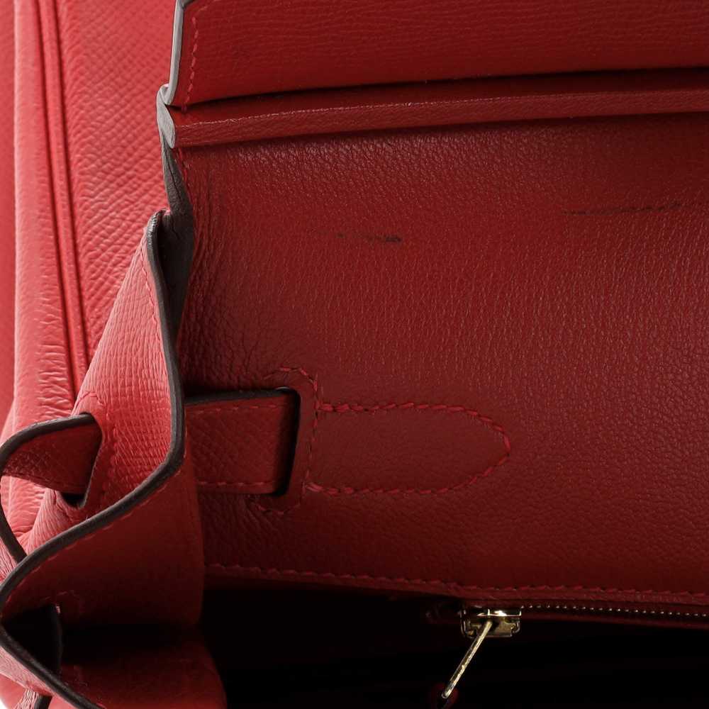 Hermes Birkin Handbag Rouge Casaque Epsom with Go… - image 7