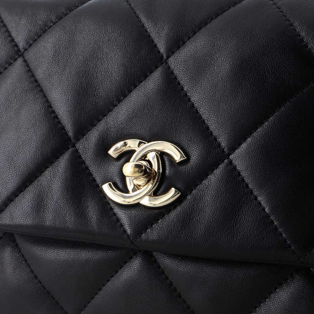 CHANEL Logo Chain Strap Flap Bag Quilted Lambskin… - image 7