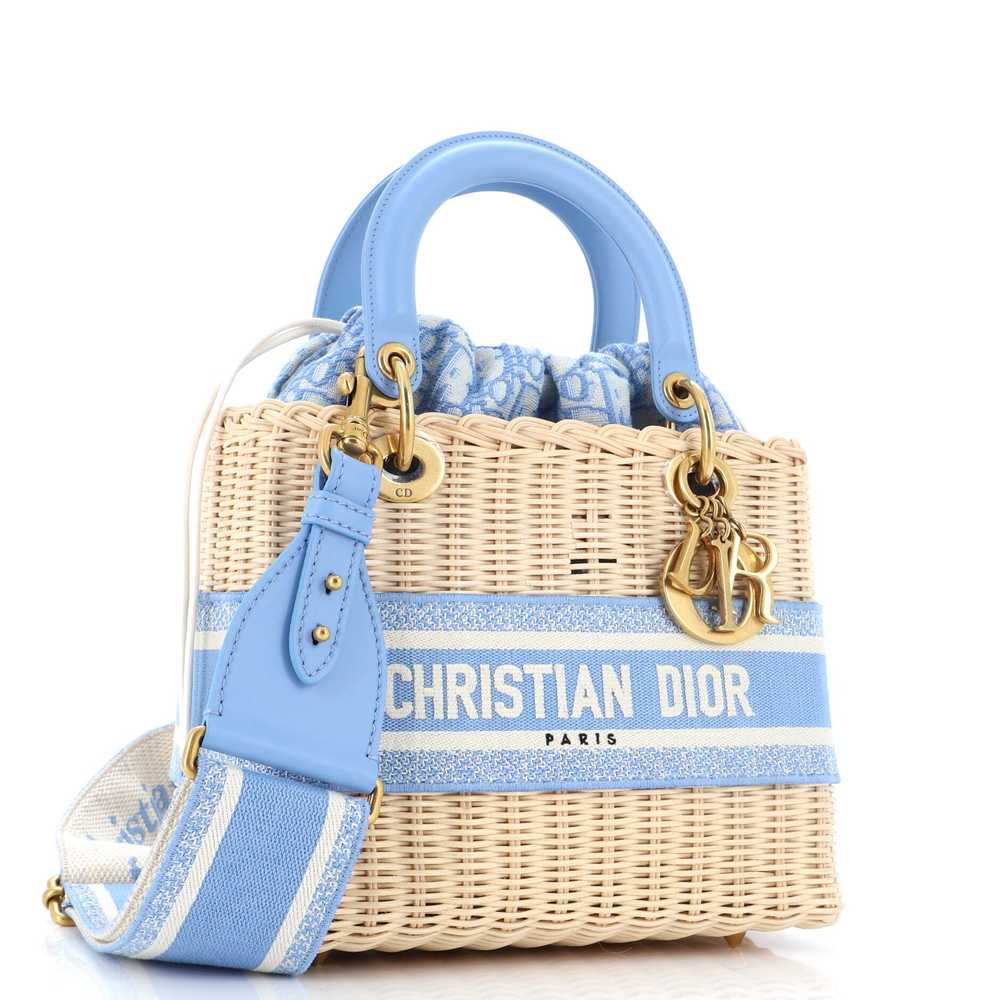Christian Dior Lady Dior Bag Wicker and Oblique C… - image 2