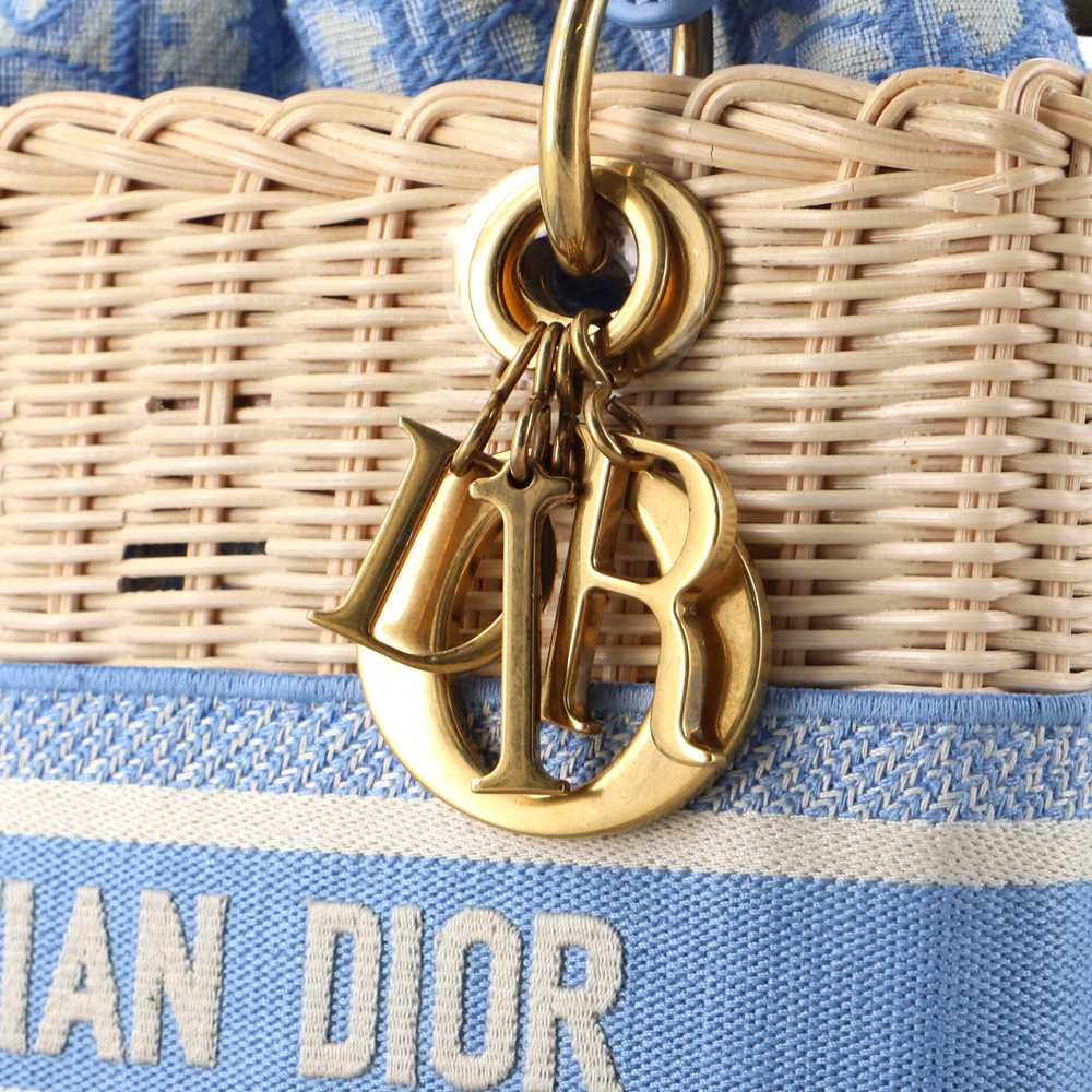 Christian Dior Lady Dior Bag Wicker and Oblique C… - image 6