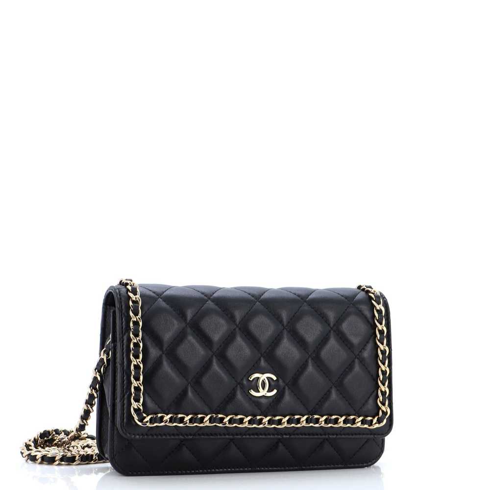 CHANEL Chain Around Wallet on Chain Quilted Lambs… - image 3