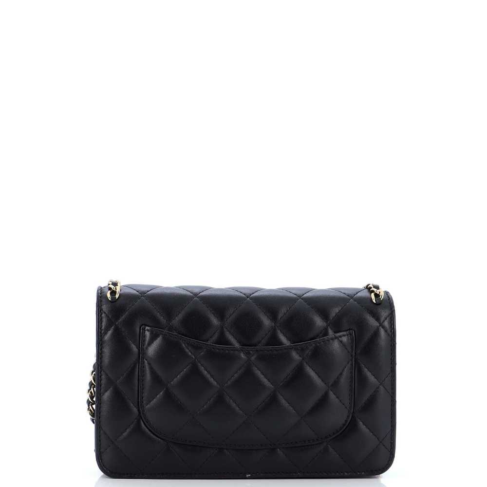 CHANEL Chain Around Wallet on Chain Quilted Lambs… - image 4