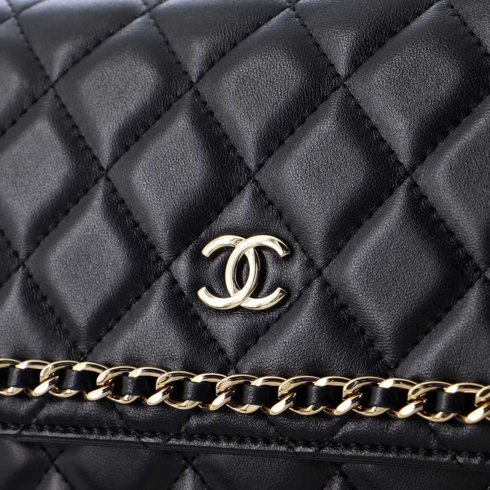 CHANEL Chain Around Wallet on Chain Quilted Lambs… - image 7