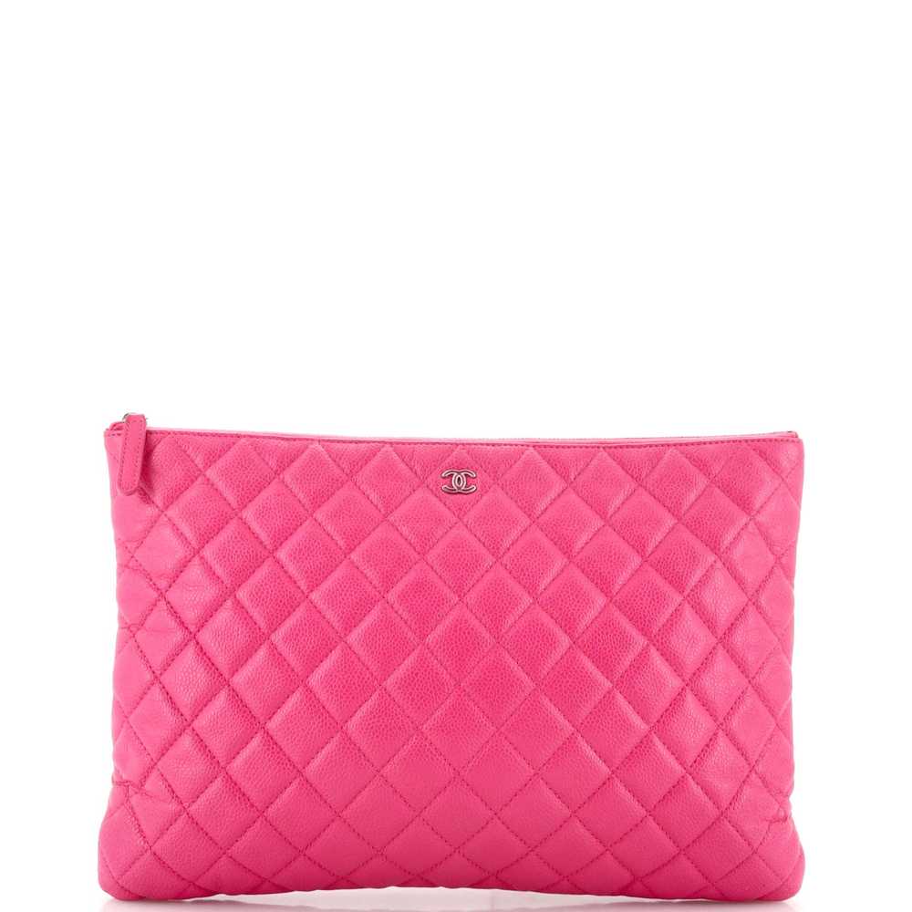 CHANEL O Case Clutch Quilted Caviar Large - image 1