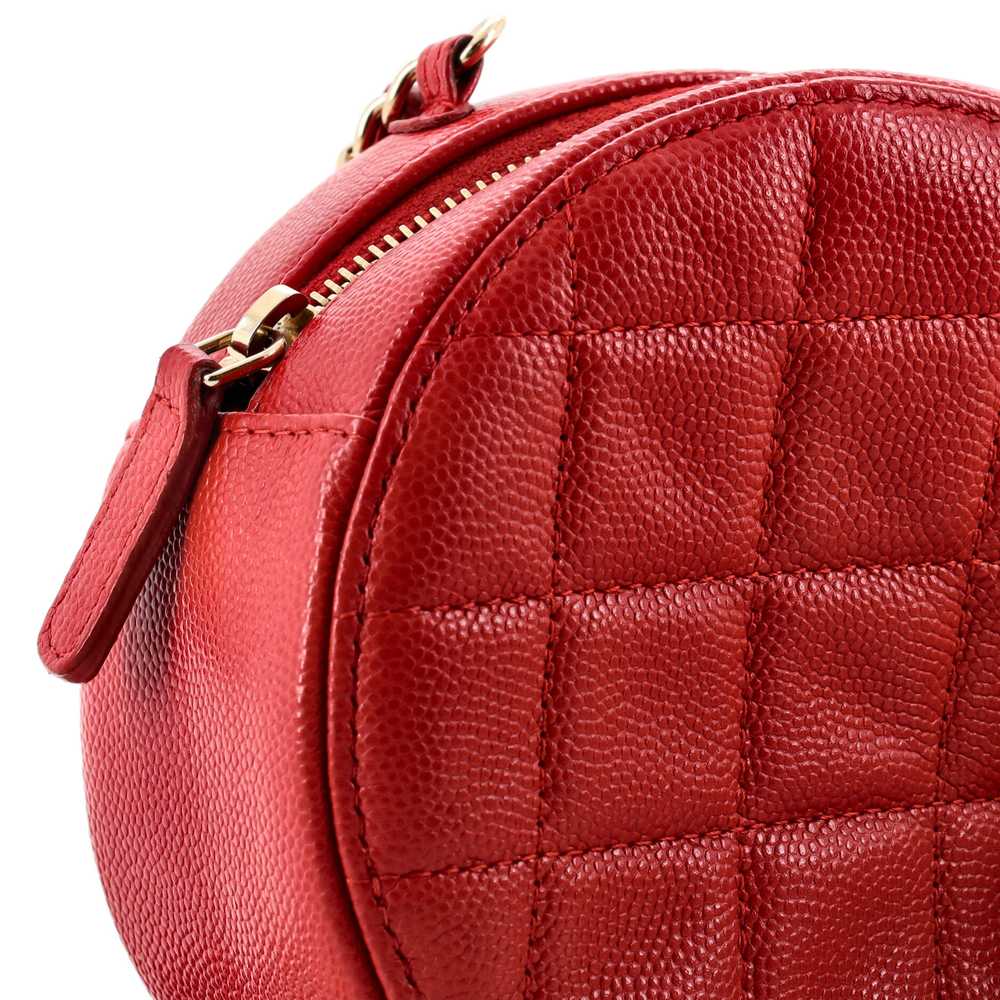 CHANEL Round Clutch with Chain Quilted Caviar Mini - image 7