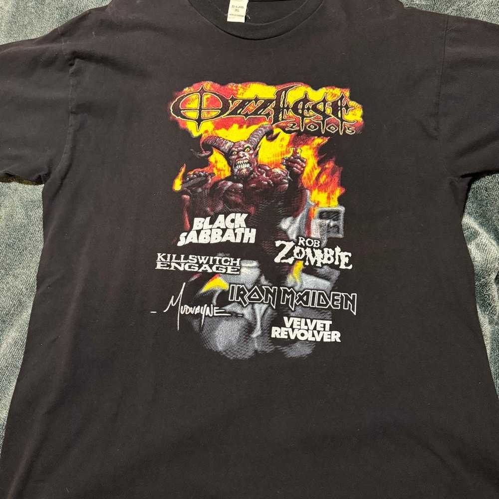 Vtg 2005 OZZFEST Concert Tour Black T-Shirt Sz Xl… - image 1