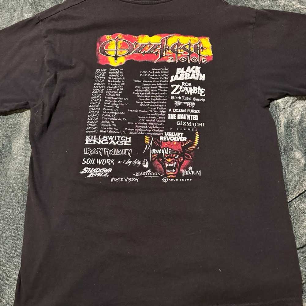 Vtg 2005 OZZFEST Concert Tour Black T-Shirt Sz Xl… - image 2