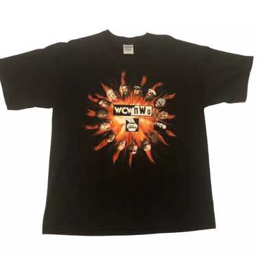 Vintage 90s WCW Wrestling NWO T-Shirt Size XL Ill… - image 1