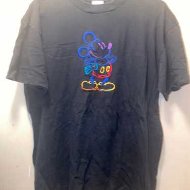 Mickey mouse embroidered tshirt used - image 1