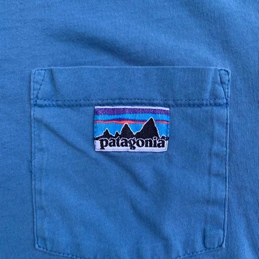 vintage 80's Patagonia Blue Crewneck tee shirt wi… - image 2