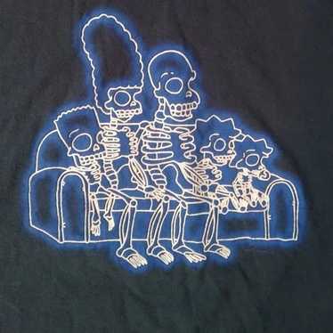 Vintage Simpsons Couch Skeletons Glow In Dark T-Sh