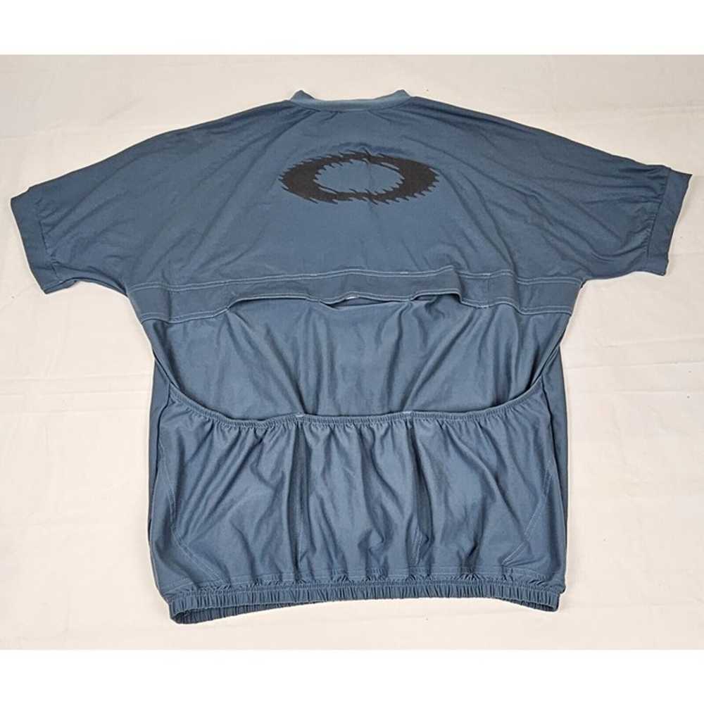 Vintage Oakley Cycling Jersey Shirt Gray-Blue Big… - image 1