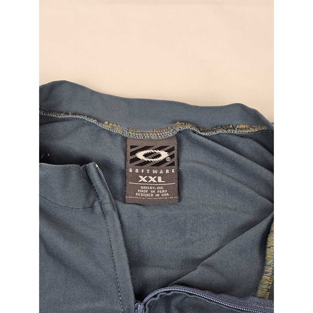 Vintage Oakley Cycling Jersey Shirt Gray-Blue Big… - image 3