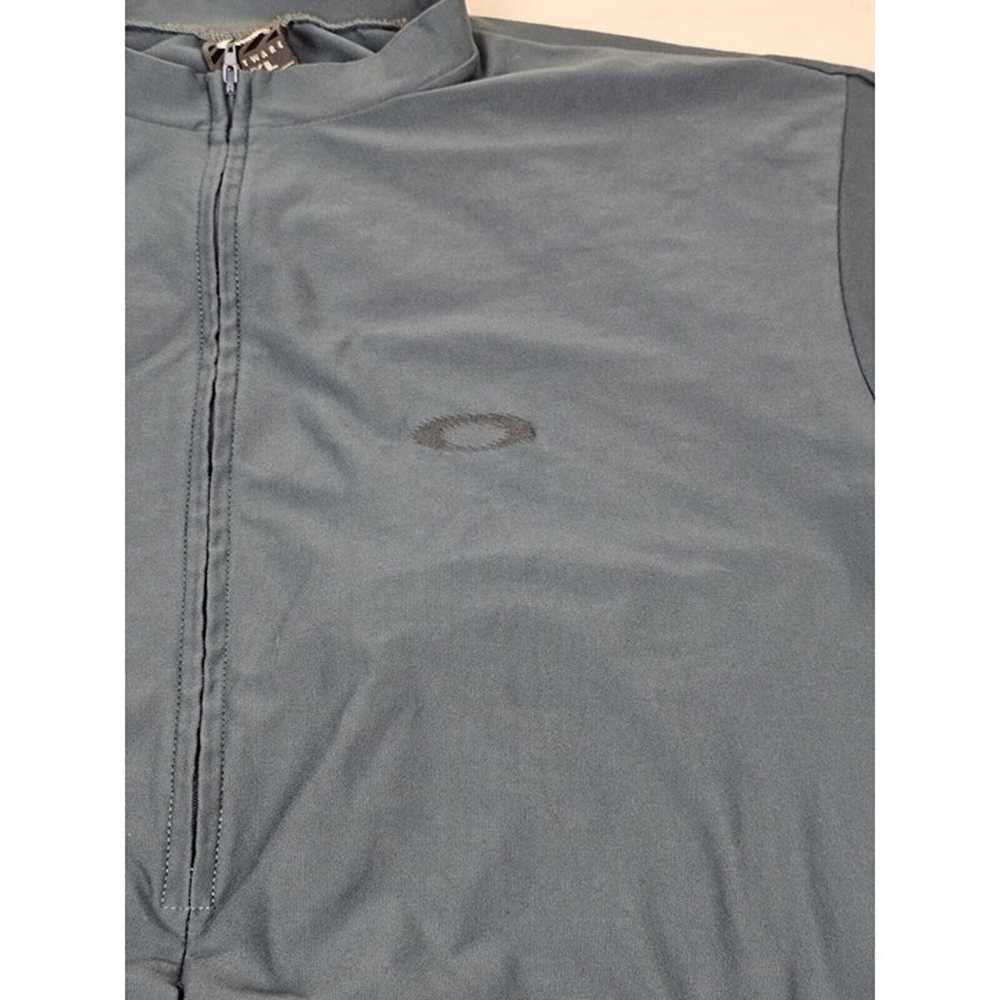 Vintage Oakley Cycling Jersey Shirt Gray-Blue Big… - image 5