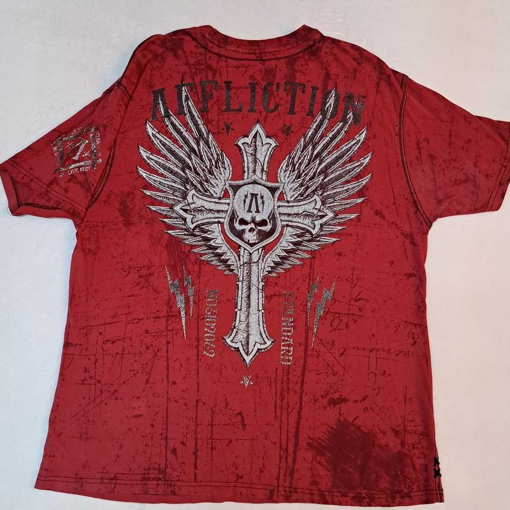 Affliction Skull & Cross T-Shirt - Men's size 3XL - image 1