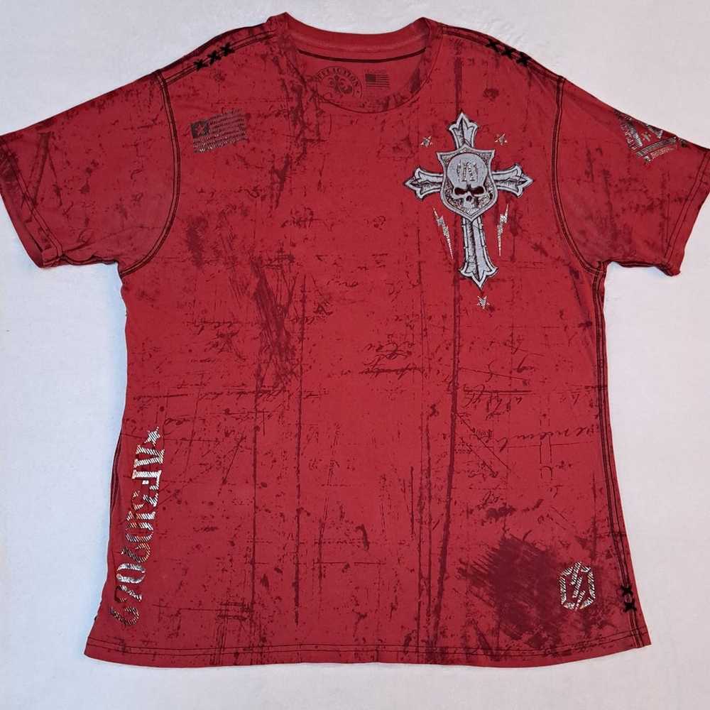 Affliction Skull & Cross T-Shirt - Men's size 3XL - image 5