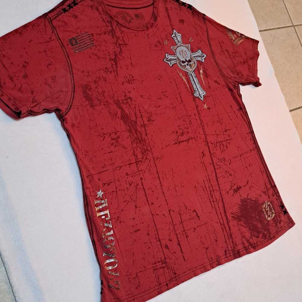 Affliction Skull & Cross T-Shirt - Men's size 3XL - image 7