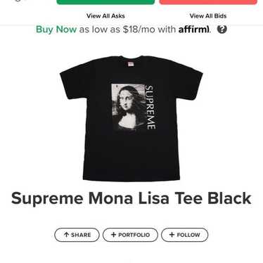 【HOT特価】Supreme Mona Lisa Tee Black M モナリザ Tシャツ Tシャツ/カットソー(半袖/袖なし)