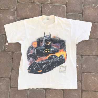 Vtg 80s DC Comics 1989 Batman Batmobile T Shirt S… - image 1